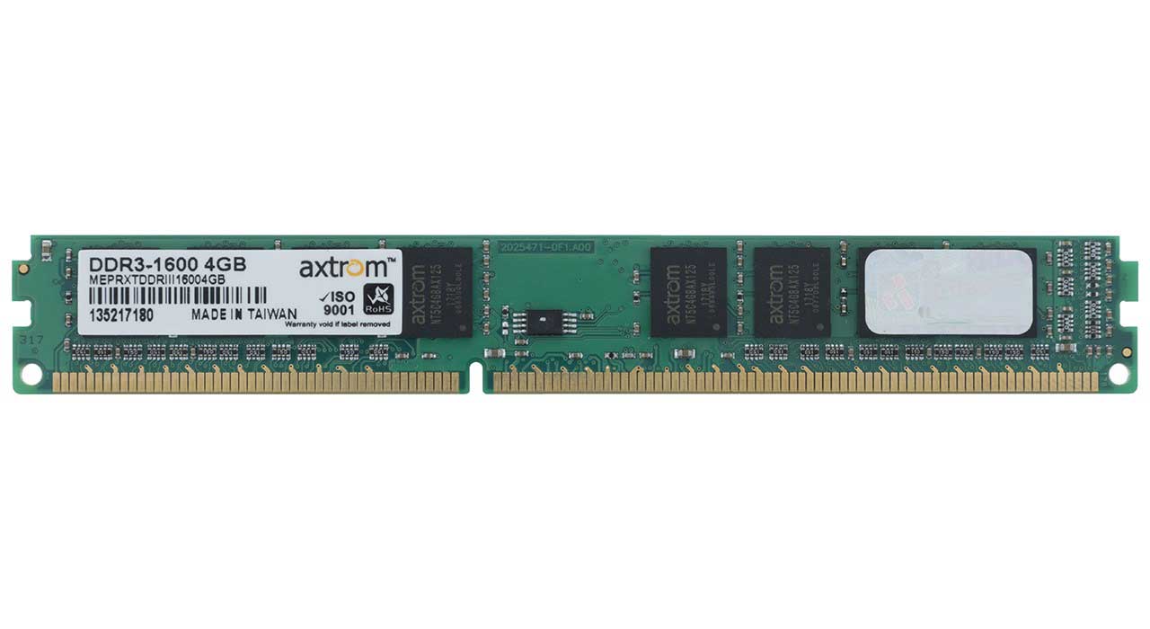 رم Axtrom DDR3 4GB 1600MHZ